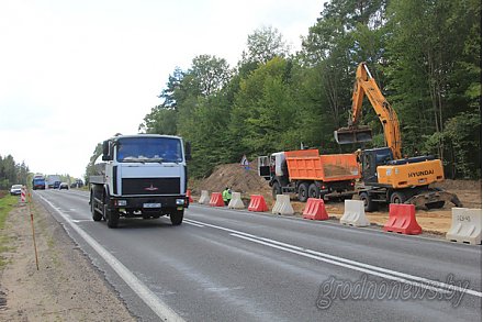На реконструкции автомагистрали М6 Минск-Гродно начались строительно-монтажные работы