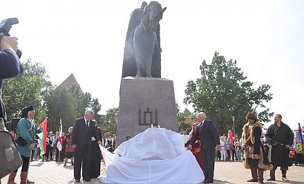 Памятник Гедимину, основателю Лидского замка, торжественно открыли в День города Лиды