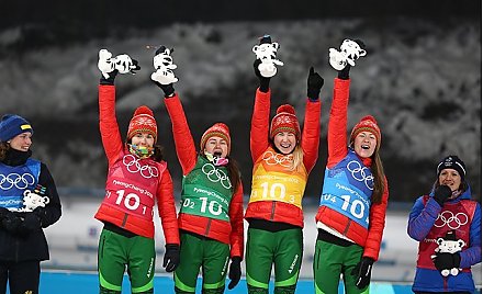 Золотая эстафета! Белорусские биатлонистки победили в эстафете на Олимпиаде-2018 (Обновлено)