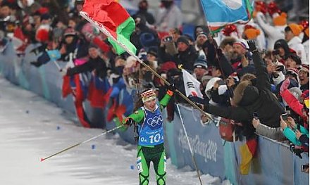 Дарья Домрачева понесет флаг Беларуси на церемонии закрытия Олимпиады в Пхенчхане