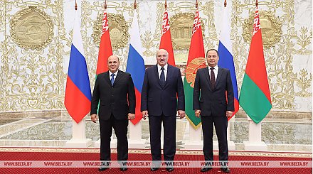 Встреча Лукашенко и Мишустина проходит во Дворце Независимости