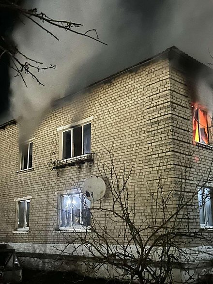 На пожаре в Вороновском районе спасен мужчина