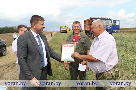 Урожайных дел мастера. В Вороновском районе чествовали первых комбайнеров-тысячников