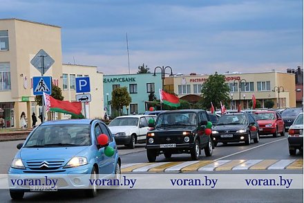 Автопробег «За Беларусь!» прошел в Вороновском районе (Видео)