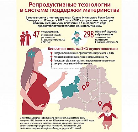 Репродуктивные технологии в системе поддержки материнства (инфографика)