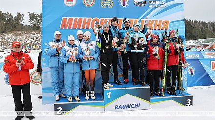 Команда Президента Беларуси победила в эстафете на "Минской лыжне"
