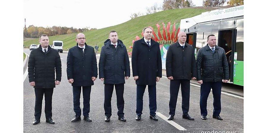 Фотофакт: В Гродно с участием премьер-министра Беларуси Романа Головченко открыли транспортную развязку в районе улицы Карского