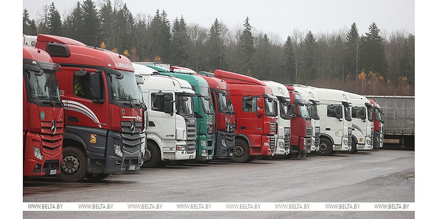 ГТК: на специально оборудованных площадках вблизи границы уже размещено 800 литовских грузовиков 
