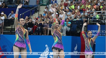 Белорусские акробатки завоевали бронзу в многоборье на II Европейских играх