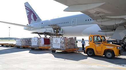 Самолет с гуманитарной помощью из Катара прибыл в Беларусь