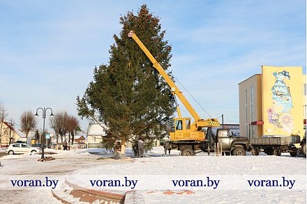 В Вороново установлена главная елка района (Будет обновлено)