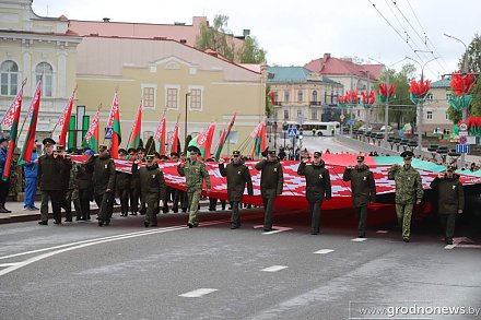 Торжественный ритуал чествования Государственных символов Республики Беларусь прошел в Гродно