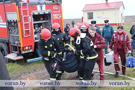 Утечка газа. Взрыв. Пожар. В Вороновском районе прошли тактико-специальные учения по ликвидации ЧС в осенне-зимний период 