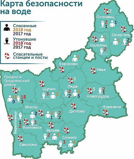 Карта безопасности на воде. За выходные в области утонули 4 человека