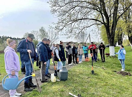 В агрогородке Жирмуны субботник объединил поколения