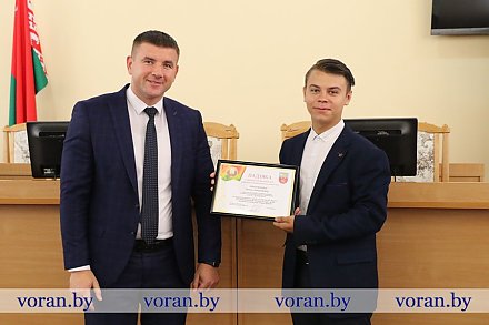 Конвелишскому школьнику Даниле Трахимчику объявлена Благодарность председателя Вороновского райисполкома