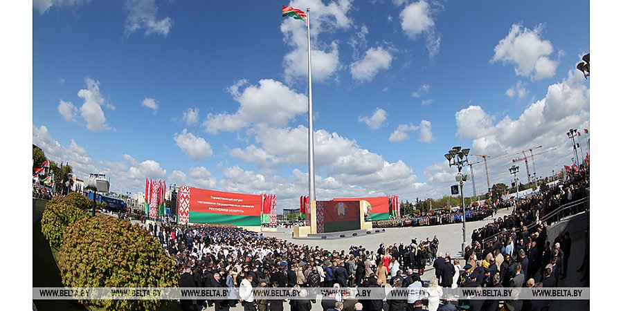 Торжественный ритуал чествования государственных символов Беларуси прошел в Минске