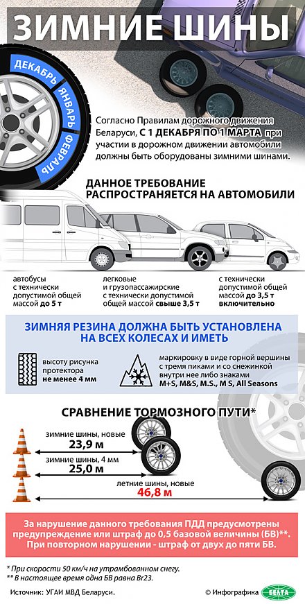 Зимние шины (Инфографика)