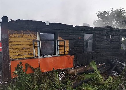 В Вороновском районе  на пожаре погиб человек