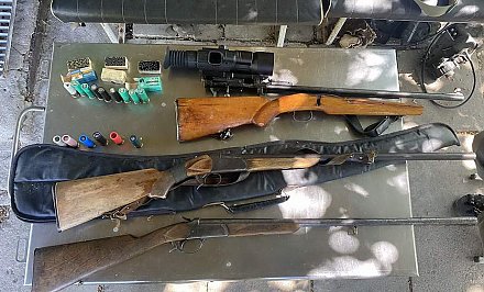 На одной из дач вблизи агрогородка Поречье обнаружен большой арсенал оружия предположительно для незаконной охоты