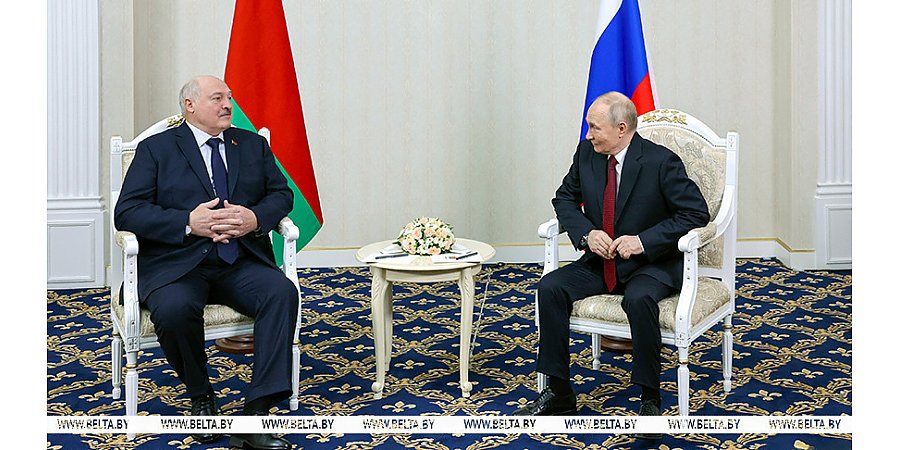 Александр Лукашенко и Владимир Путин встретились в Бишкеке