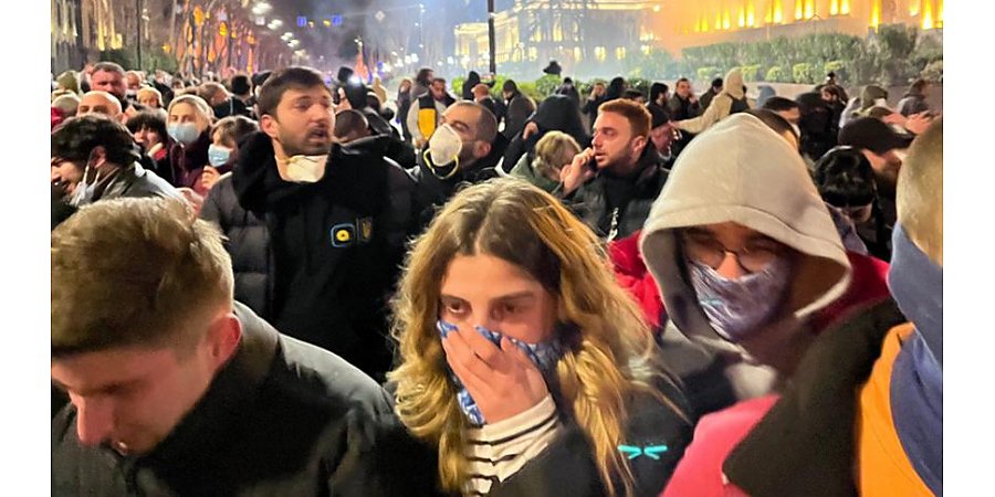 Спецназ Грузии разогнал тысячи митингующих у парламента слезоточивым газом и водометами