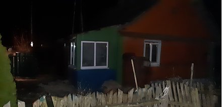 В Вороновском районе горел жилой дом