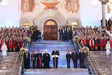 Торжественная церемония «Молитва за Беларусь» состоялась 2 октября в Минске у Храма-памятника в честь Всех святых