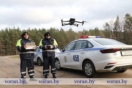 Квадрокоптеры патрулируют дороги Вороновщины (+ ВИДЕО)