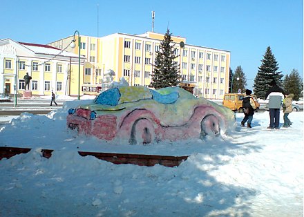 Снежные скульптуры в Вороново