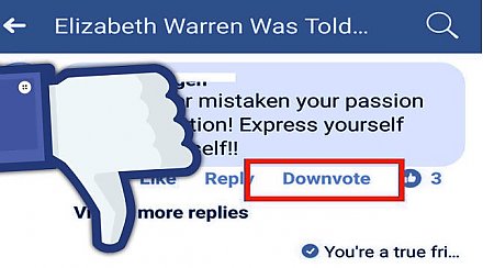 Facebook тестирует кнопку "Дизлайк" под комментариями