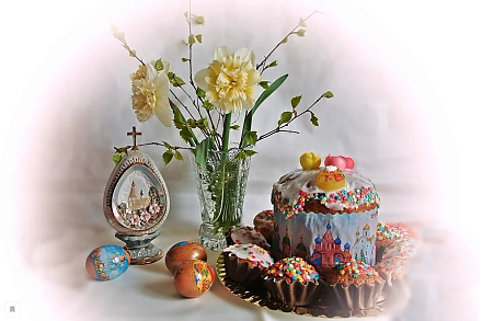 Віншаванне настаяцеля прыхода Наведвання Маці Божай Тракельскай Вадзіма Сурвілы са светлым святам Вялікадня