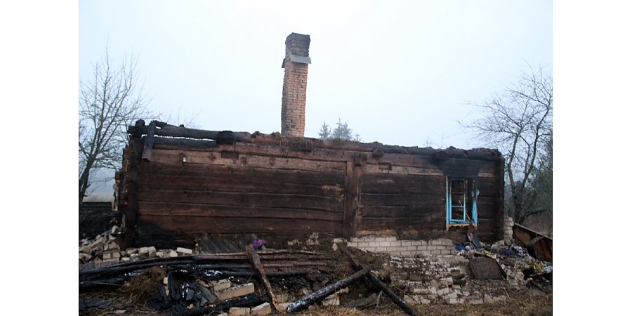 В первый день нового года в Вороновском районе горел дом