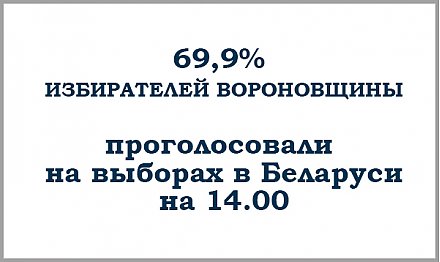 Явка избирателей в Вороновском районе на 14.00 приблизилась к 70%