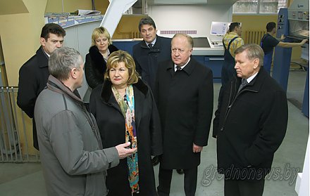 Министр информации Республики Беларусь Лилия Ананич посетила в Гродно три профильных предприятия