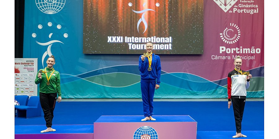 Белорусские гимнастки завоевали пять медалей на международном турнире в Португалии