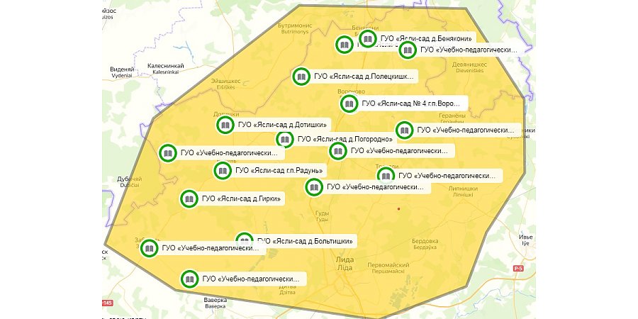 Интерактивные карты, где можно посмотреть наличие или отсутствие свободных мест в детских садах по всей Беларуси, запустило Министерство образования