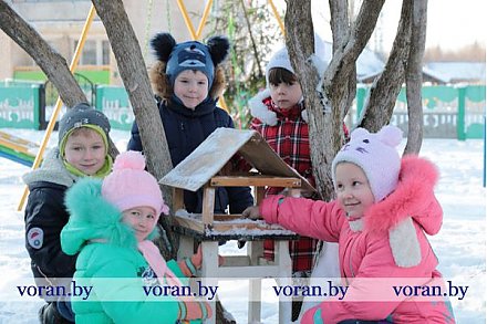 Как помочь птицам пережить зиму знают воспитанники яслей-сада агрогородка Больтиники Вороновского района