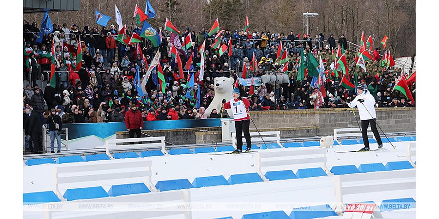 Команда Президента Беларуси первой пришла к финишу в биатлонной эстафетной гонке на "Минской лыжне"