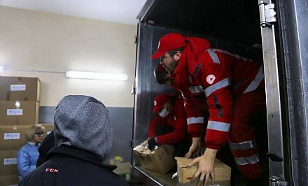 Гуманитарный груз от Управления делами Президента Республики Беларусь поступил в областную организацию Белорусского общества Красного Креста