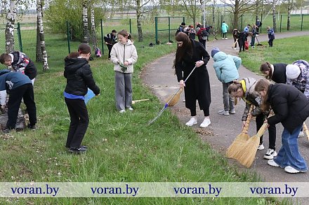 Вороновские школьники массово вышли на субботник 