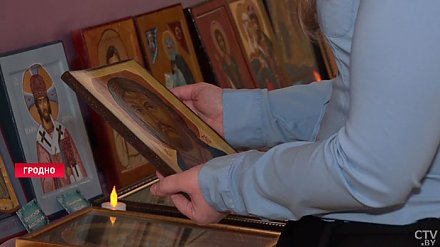 «Я хотела, мечтала написать для своей семьи». В Гродно открылась рождественская выставка икон