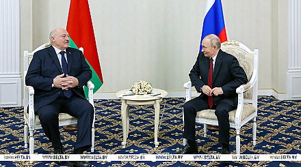 Александр Лукашенко и Владимир Путин встретились в Бишкеке