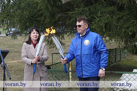 Эстафета памяти и созидания. Вороновчане передали «Огонь созидания» Лидскому району