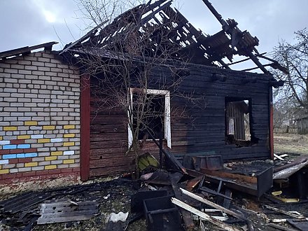В Вороновском районе на пожаре погиб человек