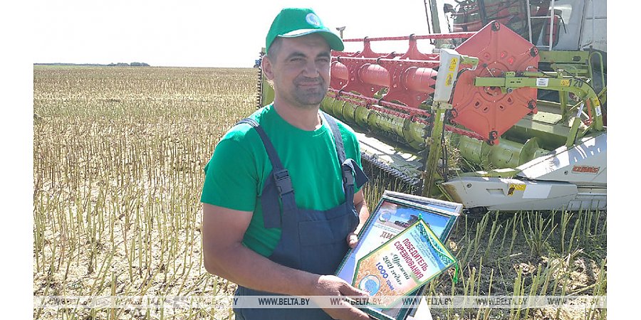 Первого комбайнера-тысячника чествовали в Гродненской области