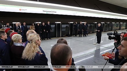 Александр Лукашенко принял участие в открытии третьей линии минского метро
