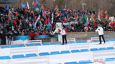Команда Президента Беларуси первой пришла к финишу в биатлонной эстафетной гонке на "Минской лыжне"