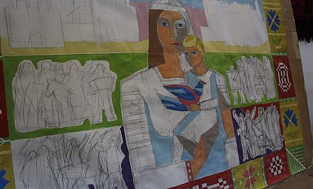 В Гродно создают гобелен с изображением матери Беларуси