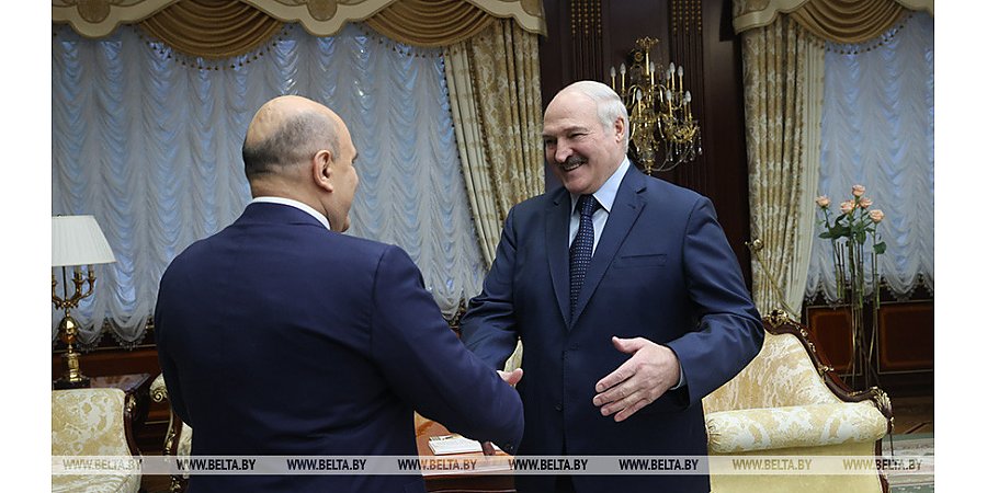Встреча Александра Лукашенко и Михаила Мишустина проходит во Дворце Независимости